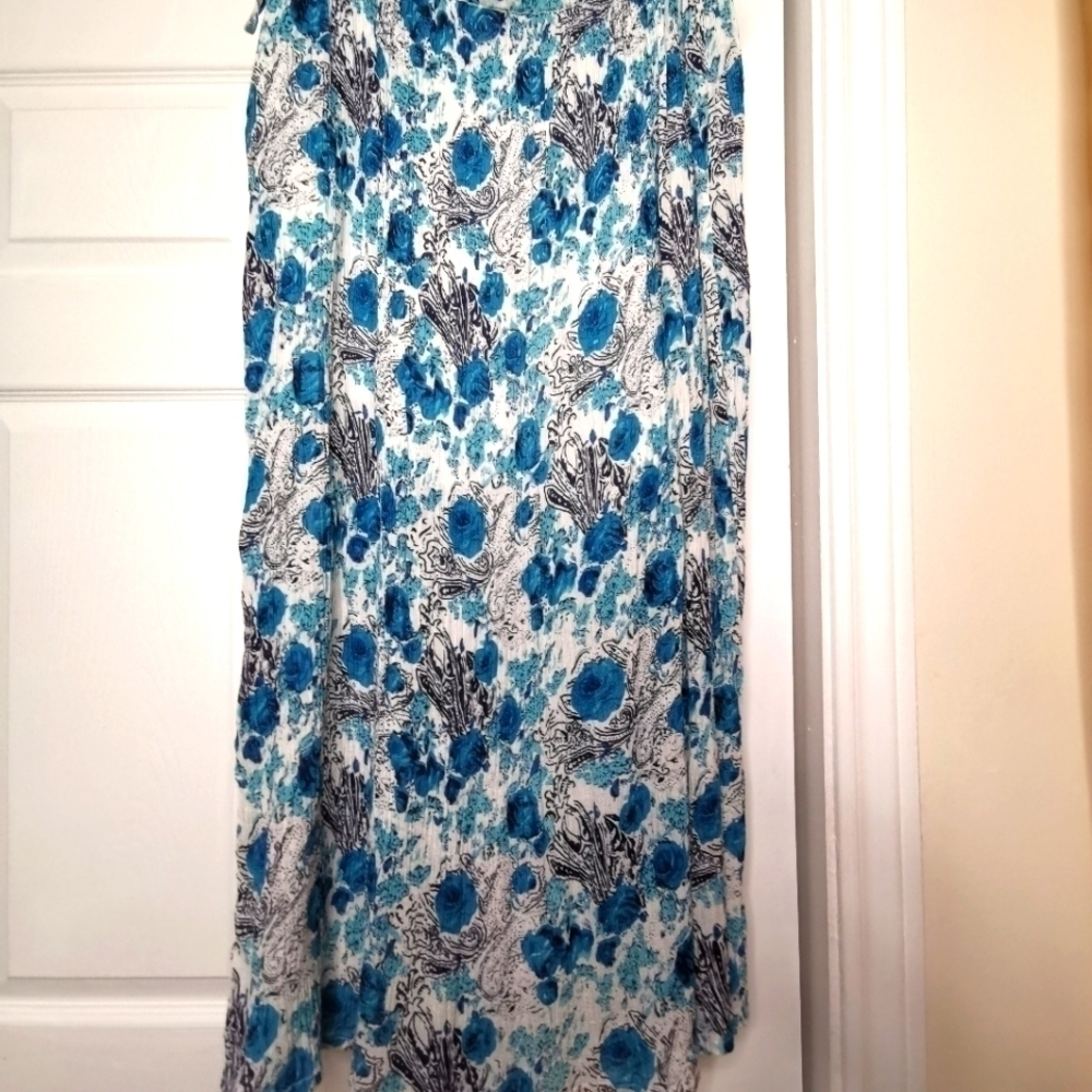 Blue design summer skirt